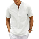 Camisa Manga Curta em Linho Masculina Sampaio®