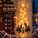 ✝️ Estrela da Fé de Belém™ – Decoração de parede iluminada com o Presépio✝️✝️